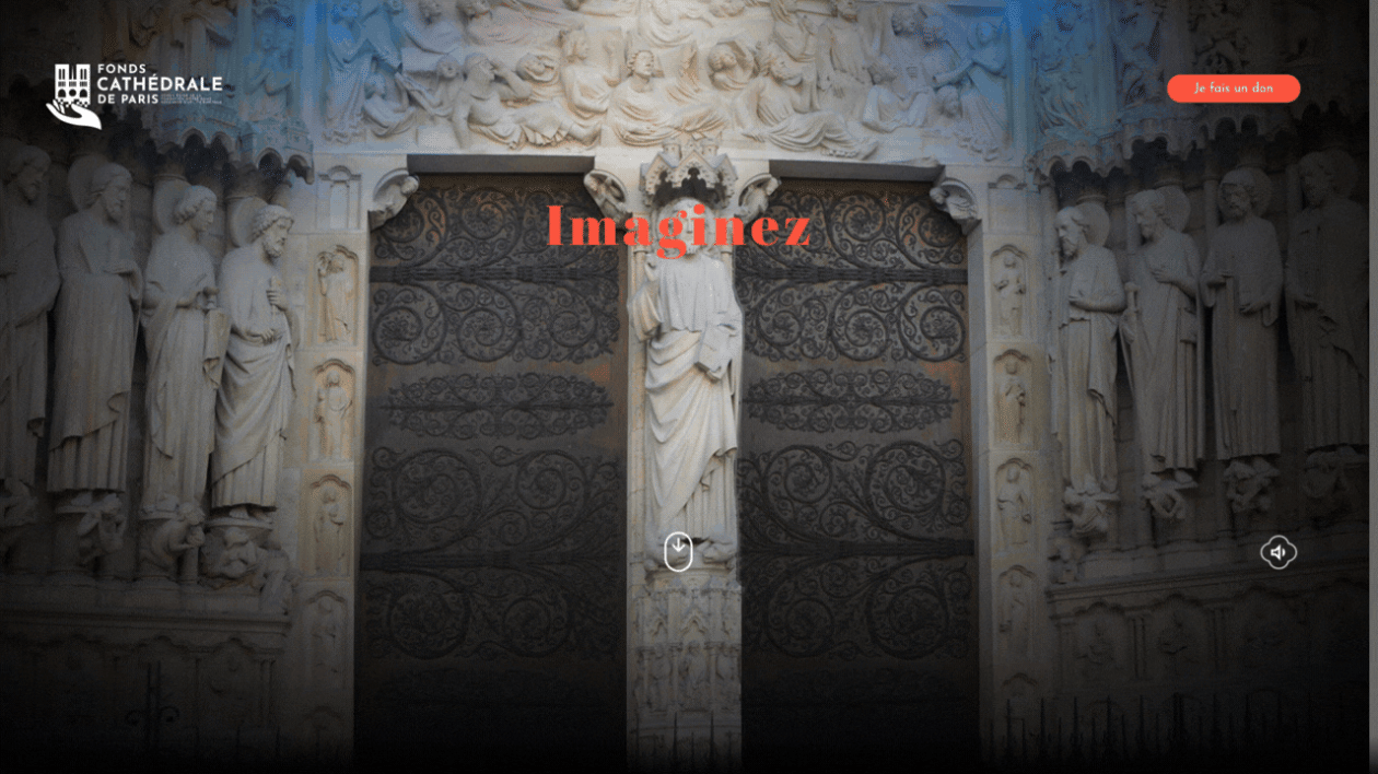Animation d'entrée dans le site
